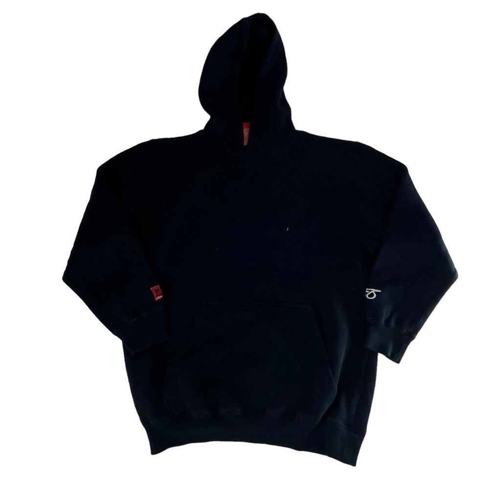 Jnco Hoodie Boys Large Black Tribal Crown Sweatshirt 90s Y2K Hip Hop Embroidered